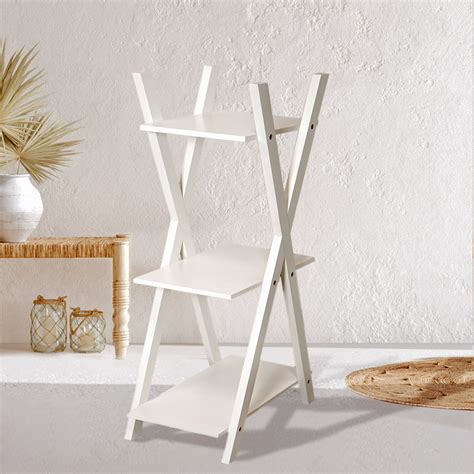 3 Tiered White Wooden Planter Stand Vertical Plant Organizer - Etsy