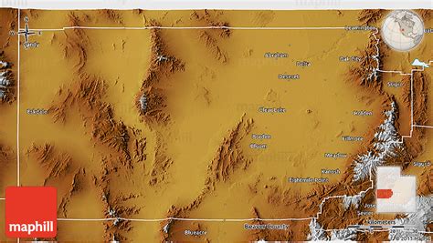 Physical 3D Map of Millard County