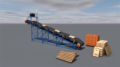 Conveyor belt 3D model - TurboSquid 1530587