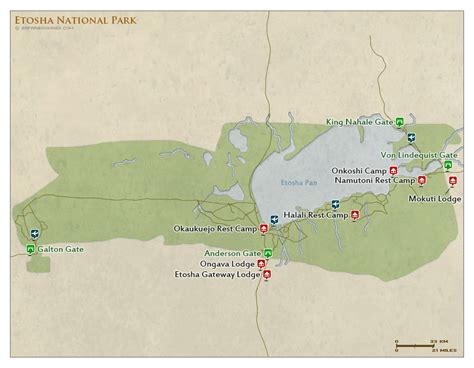 Etosha Map – Detailed Map of Etosha National Park