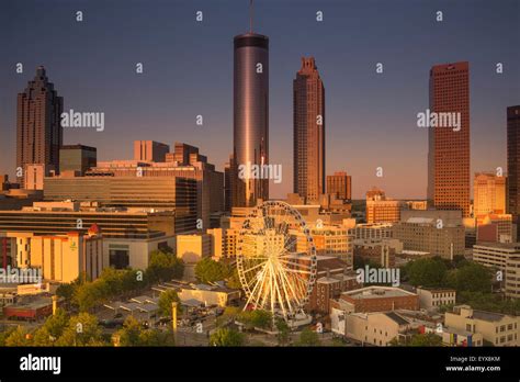 SKYVIEW FERRIS WHEEL CENTENNIAL OLYMPIC PARK DOWNTOWN SKYLINE ATLANTA ...