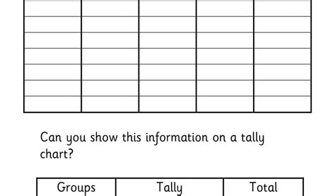 Frequency Table Template 10 Best Images Of Blank Tally Chart Printable ...