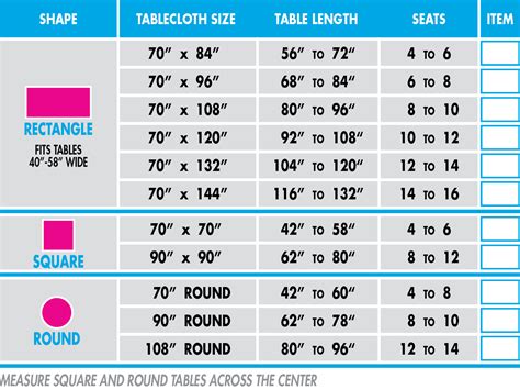 Tablecloth Size Guide – CelebrationTablecloths®