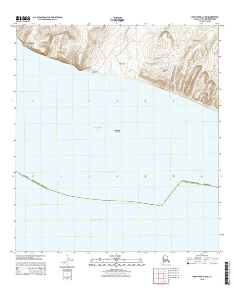 USGS Topo Map: Point Hope A-2 SE (North / Northwest Alaska) – Topo Maps – Alaska Handbook