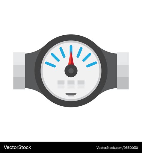 Water meter flat icon Royalty Free Vector Image