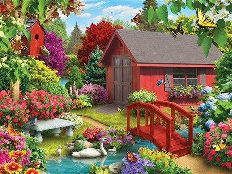 Colorful landscape. - online puzzle