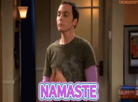 Namaste Sheldon Cooper Big Bang Theory GIF | GIFDB.com