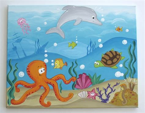 underwater room art | Underwater painting, Sea painting, Canvas painting