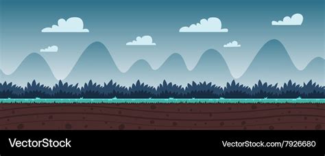 Cartoon game background Royalty Free Vector Image