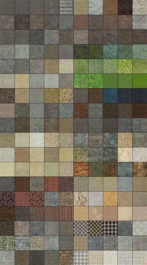 a large collection of different colored tiles