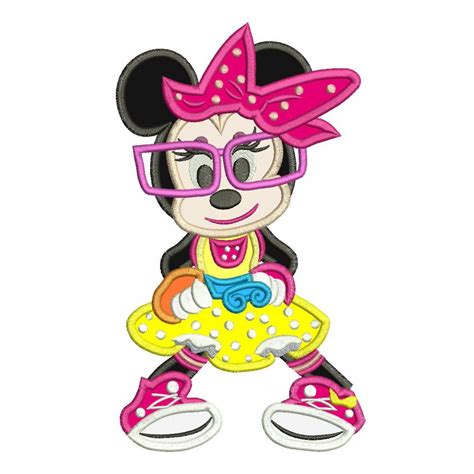 Minnie Mouse Machine Embroidery Applique Design