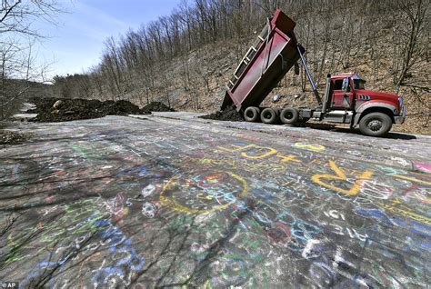 Erasing the 'Graffiti Highway': Abandoned stretch of road near Pennsylvania's infamous ghost ...