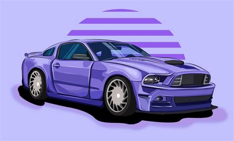 Premium Vector | Purple Supercar Vector Illustration