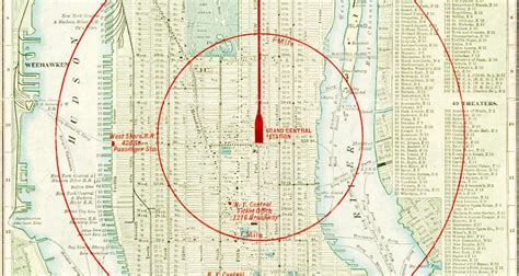 New York City, a map of "the center of the world" in 1902 - KNOWOL