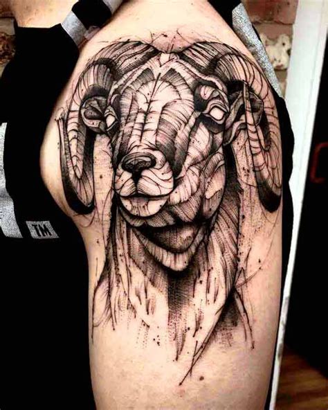 Best Aries Tattoos | Ram tattoo, Bull tattoos, Aries tattoo