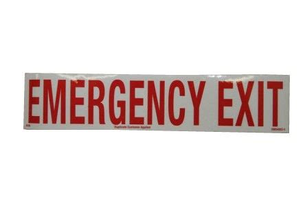 Emergency Exit Decal Bus Part - Decals - Just - Partial Bus Parts Menu