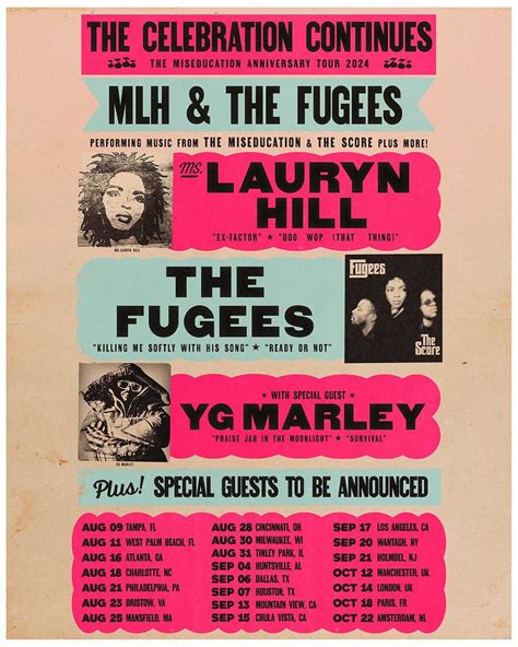 Ms. Lauryn Hill Announces 2024 Tour with The Fugees - True Skool Network