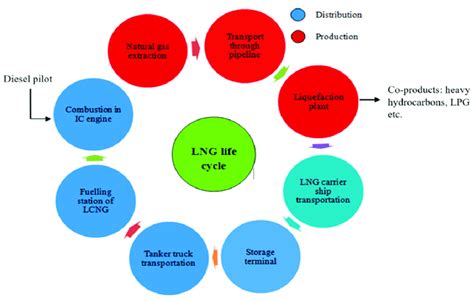 LNG life cycle (adapted from [15]). Note: Permission granted from the... | Download Scientific ...