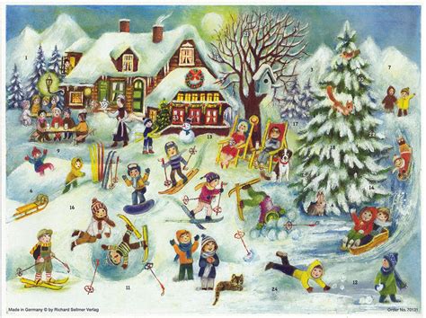 Ski Lodge German Advent Calendar - GermanSteins.com