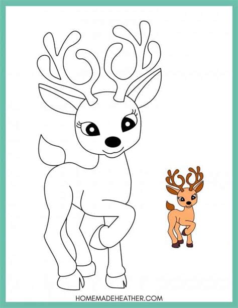 Reindeer Coloring Pages Free Printable