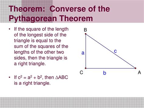 PPT - The Converse of the Pythagorean Theorem PowerPoint Presentation, free download - ID:5941546