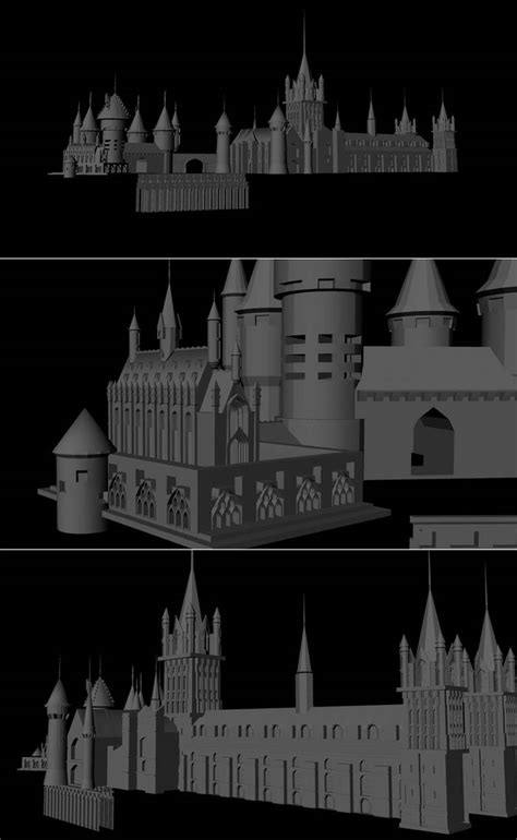 3D Model of Hogwarts Castle by desaidesigns on DeviantArt