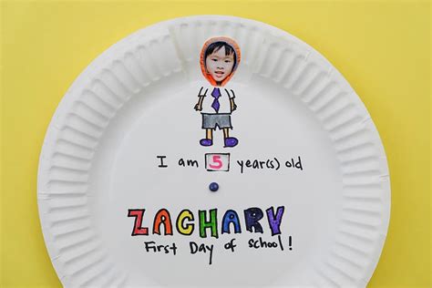 BACK TO SCHOOL PHOTO PAPER PLATE CRAFT - hello, Wonderful