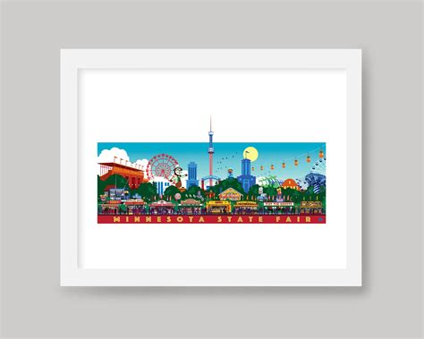 A DAY AT THE STATE FAIR LANDSCAPE || MINNESOTA LANDMARK ART PRINT ...