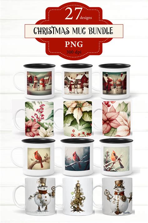 Christmas Mug Sublimation Bundle. Christmas Mug PNG