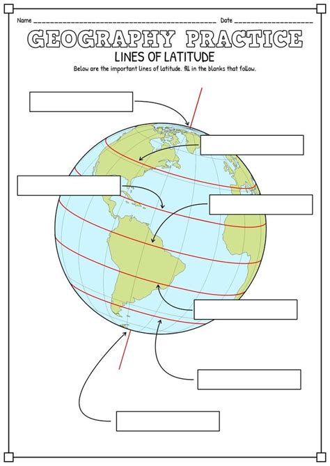 Label Latitude Longitude Lines Worksheet | Teaching geography, Geography for kids, Geography lessons