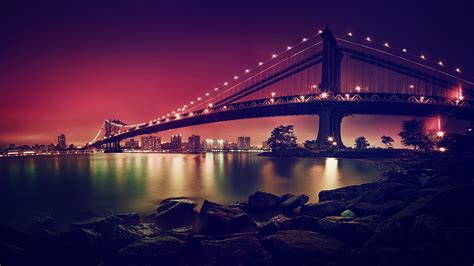 New York City, Cityscape, USA, Horizon, Night Wallpapers HD / Desktop and Mobile Backgrounds