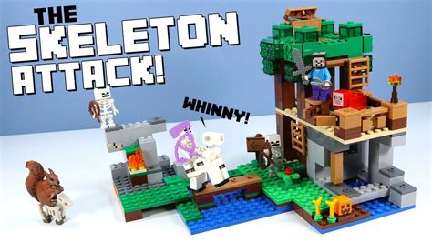 LEGO Minecraft The Skeleton Attack Set Review 2018 - YouTube