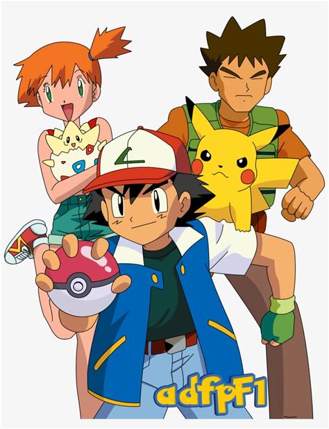 Transparent Stock Ash Drawing Misty - Pokemon Ash Brock And Misty Transparent PNG - 2500x3113 ...