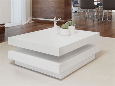 White High Gloss Contempo Square Coffee Table