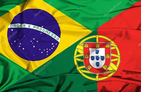 Waving flag of Portugal and Brazil Stock Photo by ©Alexis84 64190519