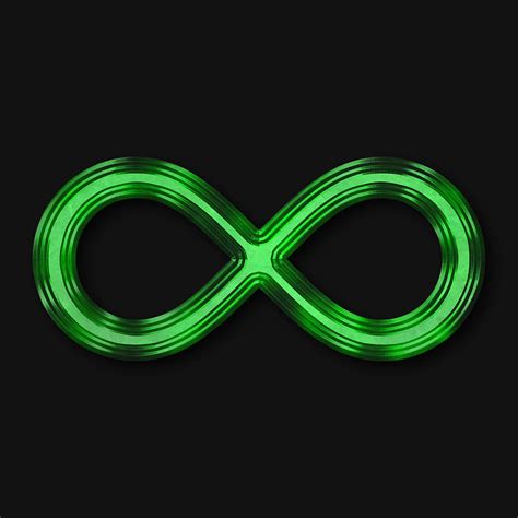 Infinity Symbol - green chrome Digital Art by Edouard Coleman - Fine Art America