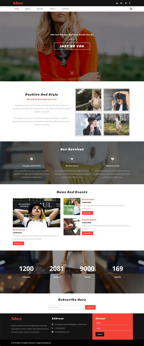 Adore a Fashion Category Bootstrap responsive Web Template