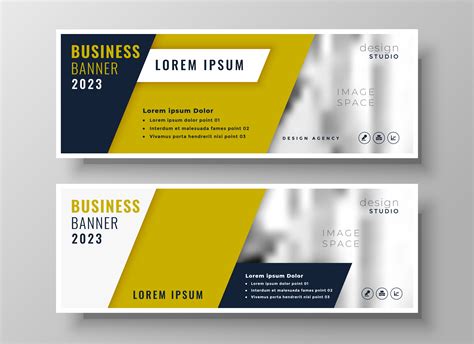 professional geometric business banner template design - Download Free Vector Art, Stock ...