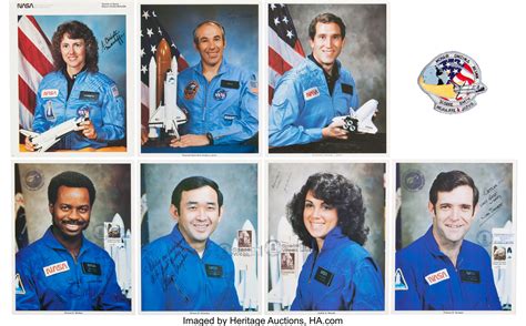 Space Shuttle Challenger (STS-51-L): Set of Individual Signed Crew | Lot #41260 | Heritage Auctions