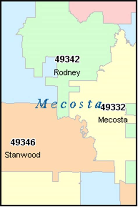 PARIS Michigan, MI ZIP Code Map Downloads