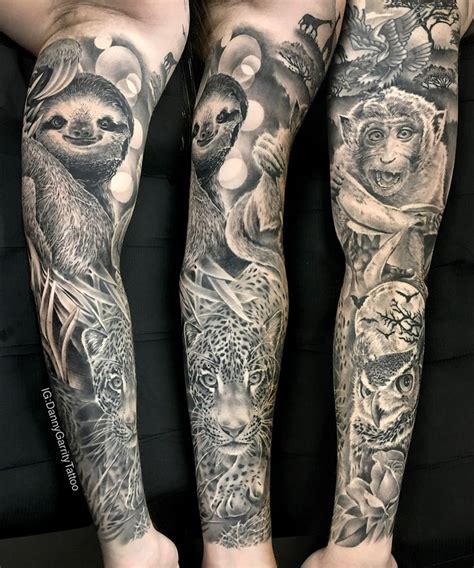 Animal safari sleeve | Animal tattoos, Realism tattoo, Photo and video