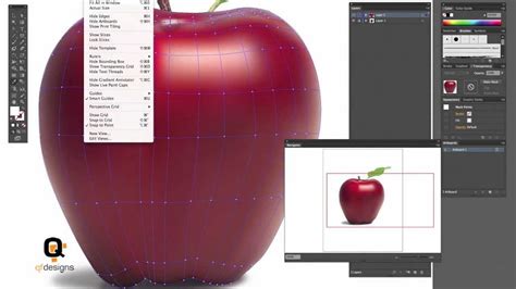 Adobe Illustrator: Using the Gradient Mesh Tool Beginners Tutorial (creating an apple) - YouTube