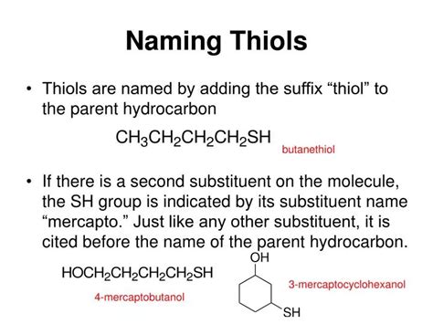 PPT - Naming Thiols PowerPoint Presentation, free download - ID:871020