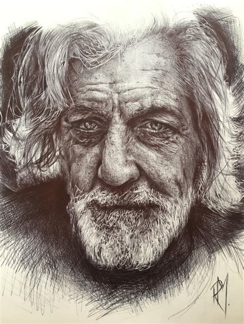 Ballpoint pen portrait : r/drawing