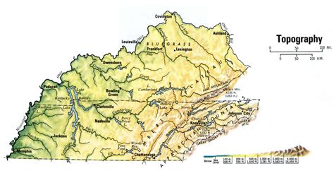 Tennessee topographic map.Free topographical map of Tennessee topo - USA