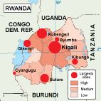 Rwanda population map | Order and download Rwanda population map