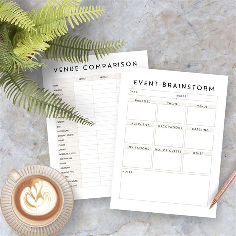 Canva Event Planner Template, Event Planning, Event Planner Printable ...