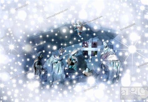 Christmas Card Nativity scene, Stock Photo, Picture And Low Budget ...