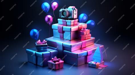 Premium AI Image | Bright colored holiday gift boxes