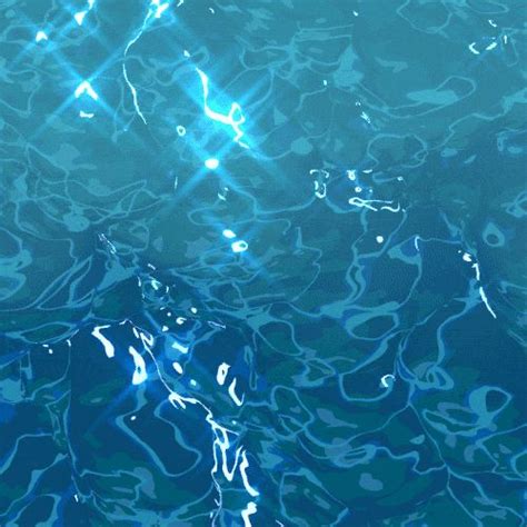 Shimmering blue water (Made using Blender) | Anime scenery, Aesthetic ...